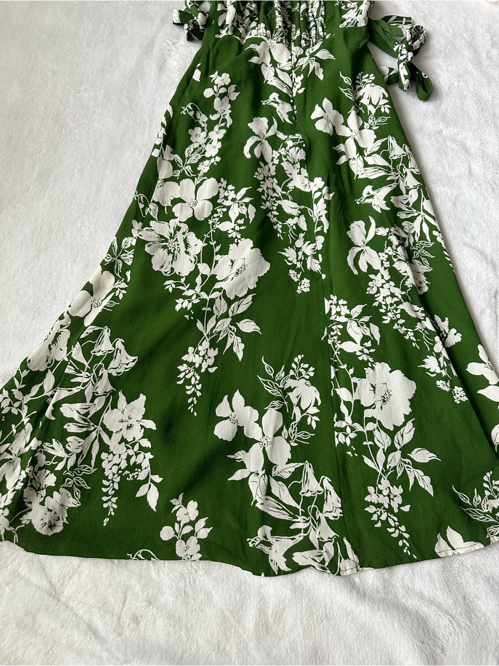 REFORMATION TWILIGHT DRESS GREEN size 2 - Picture 4 of 16